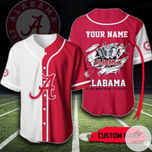 Personalized Alabama Crimson Tide Shirt Baseball Jerseys