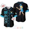 Personalized Alice In Wonderland Disney All Over Print Black Baseball Jersey