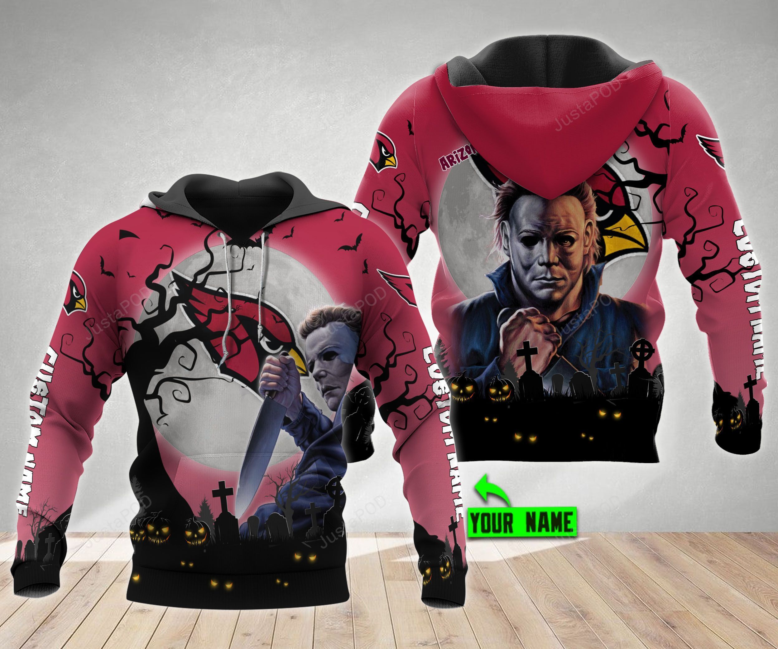 Personalized Arizona Cardinals 3D Hoodie NFL 3D Hoodie Michael Myers Halloween Custom Name 3D All Over Printed Hoodie - 0d62a022fb1a Personalized Arizona Cardinals 3D Hoodie NFL 3D Hoodie Michael Myers Halloween Custom Name 3D All Over Printed Hoodie - 0d62a022fb1a