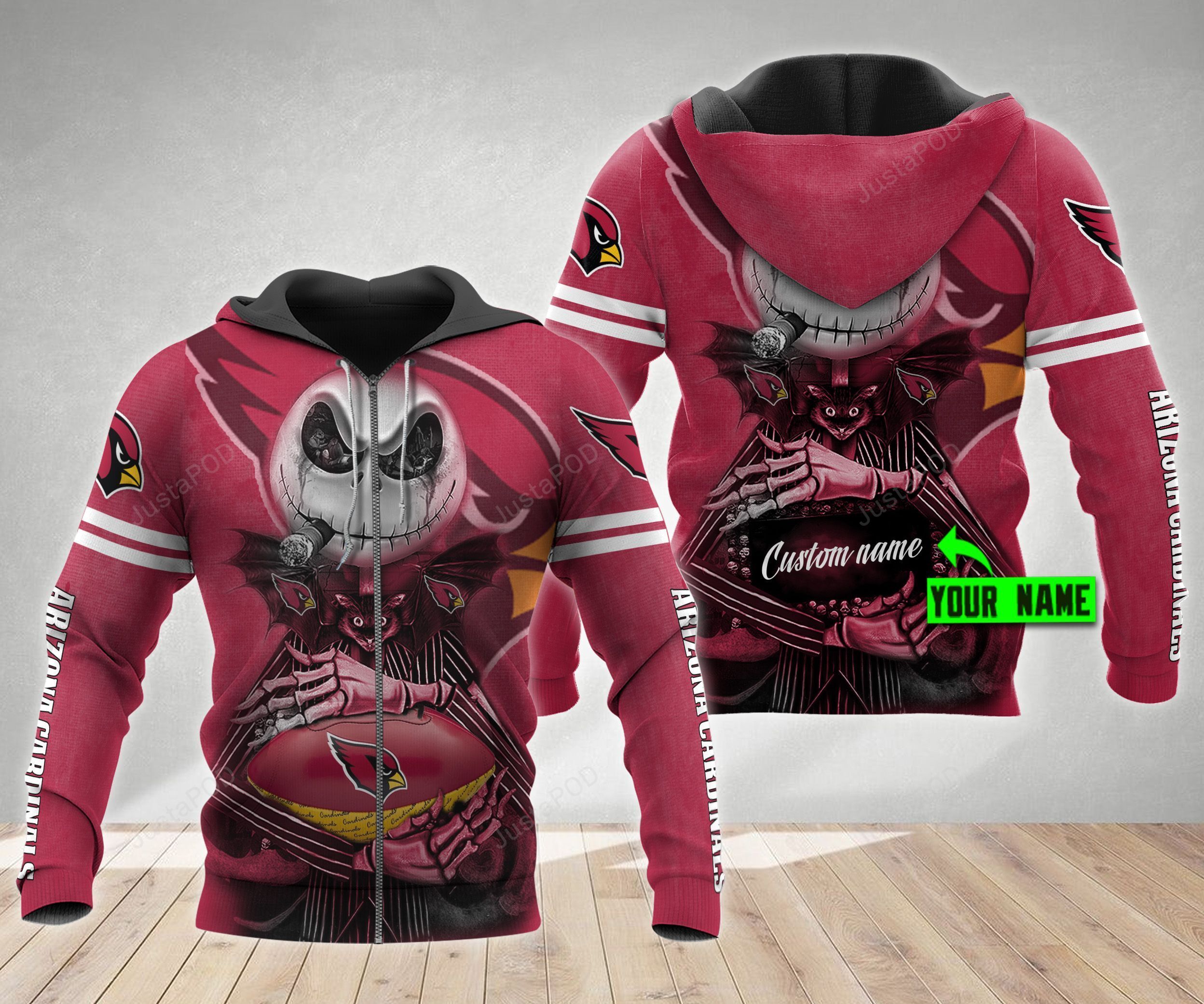 Personalized Arizona Cardinals 3D Hoodie Nfl 3D Hoodie Jack Skellington Custom Name 3D All Over Printed Hoodie - e67dda08885f Personalized Arizona Cardinals 3D Hoodie Nfl 3D Hoodie Jack Skellington Custom Name 3D All Over Printed Hoodie - e67dda08885f