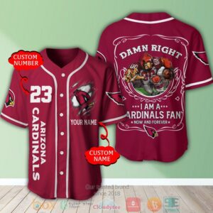 Personalized Arizona Cardinals Nfl I Am A Cardinals Fan Baseball Jersey Shirt