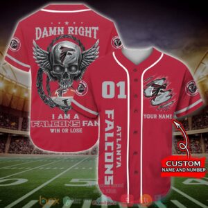 Personalized Atlanta Falcons Nfl Baseball Jersey Shirt