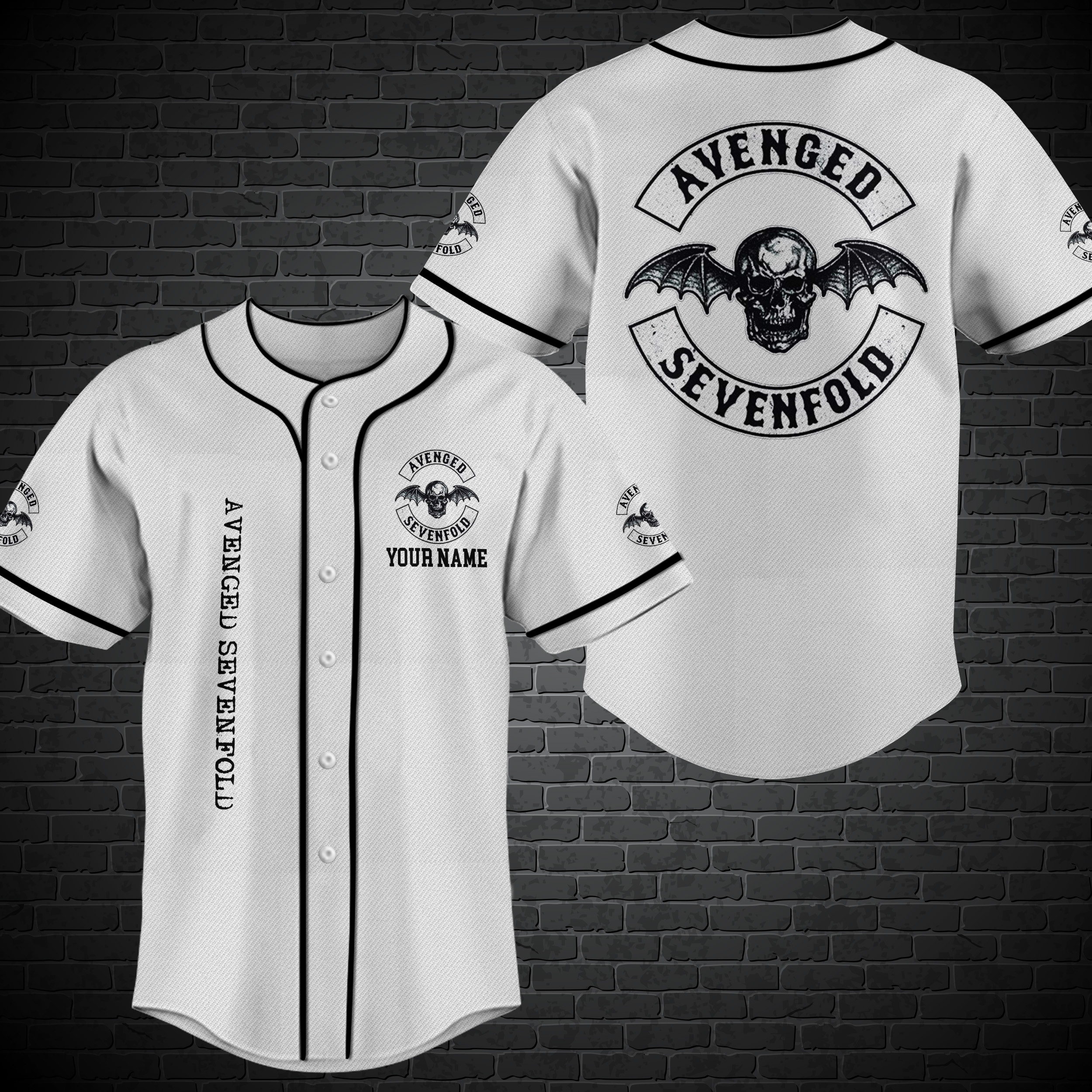 Personalized Avenged Sevenfold Custom Baseball Jersey Personalized Avenged Sevenfold Custom Baseball Jersey