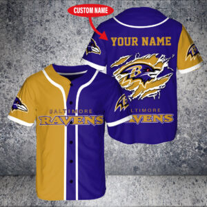 Personalized Baltimore Ravens Baseball Jersey