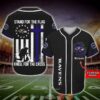 Personalized Baltimore Ravens Nfl Stand For The Flag Baseball Jersey Shirt