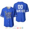Personalized Beauty And The Beast Blue Baseball Jersey