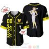 Personalized Belle Beauty & The Beast Disney Princess All Over Print Black Baseball Jersey