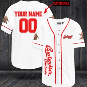 Personalized Budweiser Budvar Brewery Custom Baseball Jersey