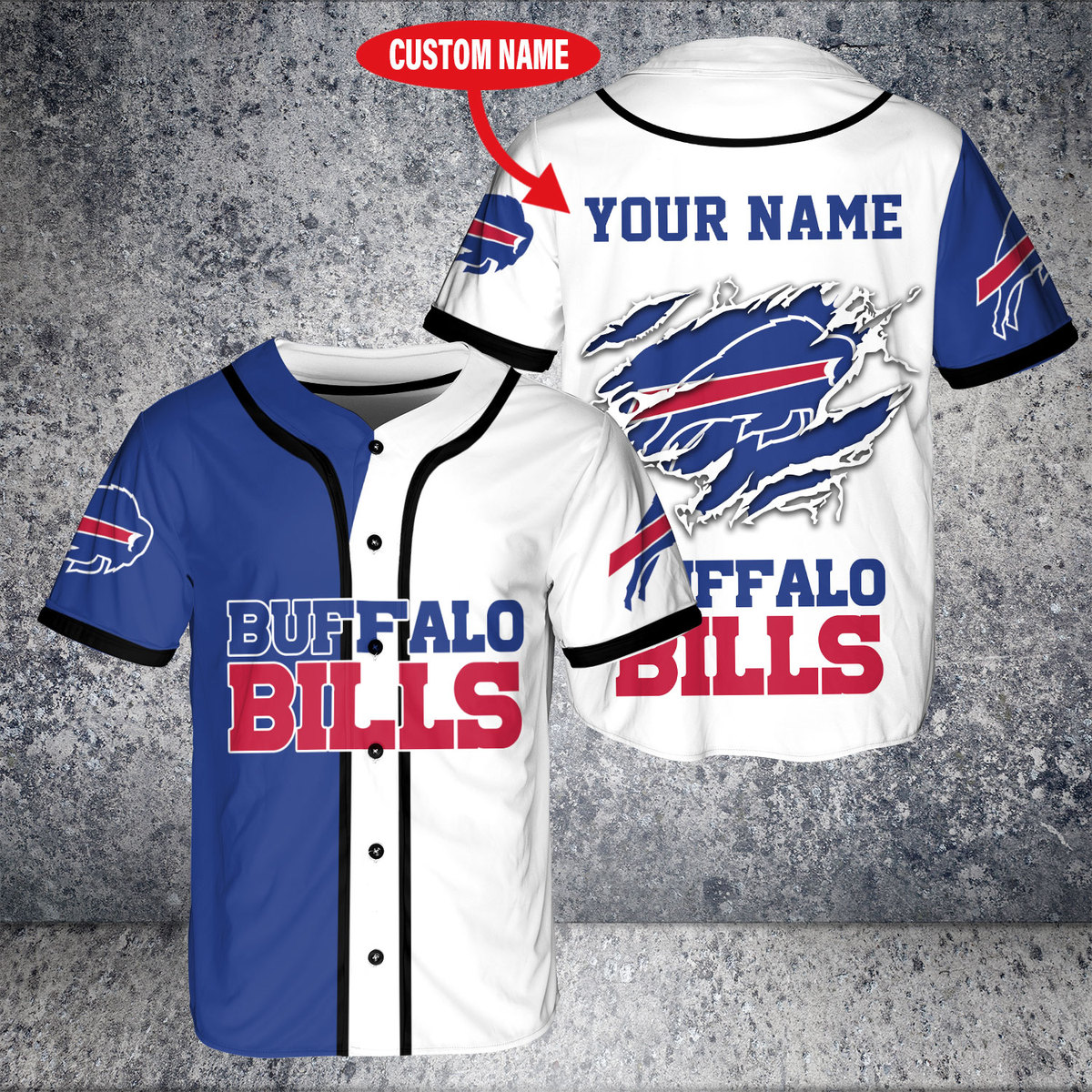 Personalized Buffalo Bills Baseball Jersey Personalized Buffalo Bills Baseball Jersey