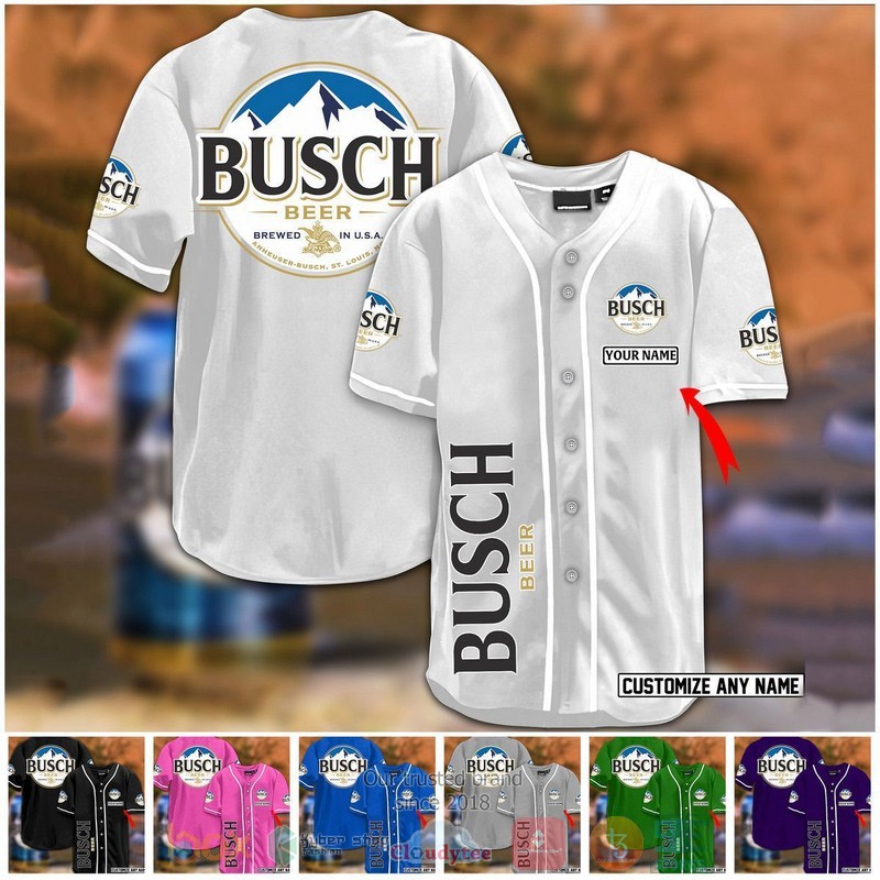 Personalized Busch Beer Custom Baseball Jersey Personalized Busch Beer Custom Baseball Jersey