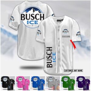 Personalized Busch Ice Beer Baseball Jersey