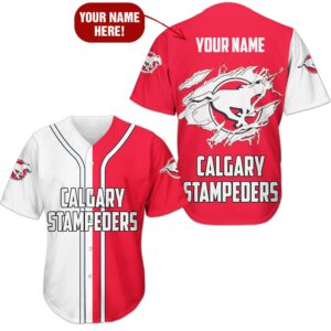 Personalized Calgary Stampeders Cfl 3D Baseball Jersey