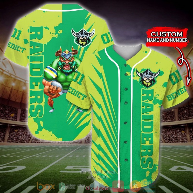 Personalized Canberra Raiders Nrl Baseball Jersey Shirt Personalized Canberra Raiders Nrl Baseball Jersey Shirt