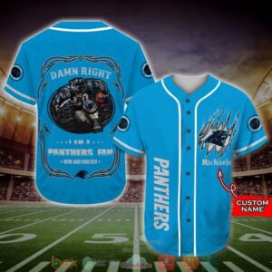 Personalized Carolina Panthers Mascot Nfl Baseball Jersey Shirt