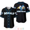 Personalized Chilling Donald Duck Disney All Over Print Black Baseball Jersey
