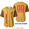 Personalized Chipmunks Chip ‘N’ Dale Gold Brown Baseball Jersey