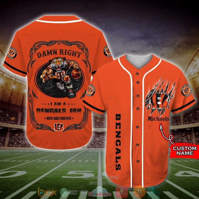 Personalized Cincinnati Bengals Mascot Nfl Baseball Jersey Shirt Personalized Cincinnati Bengals Mascot Nfl Baseball Jersey Shirt
