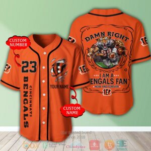 Personalized Cincinnati Bengals Nfl I Am A Bengals Fan Baseball Jersey Shirt