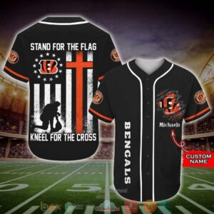 Personalized Cincinnati Bengals Nfl Stand For The Flag Baseball Jersey Shirt