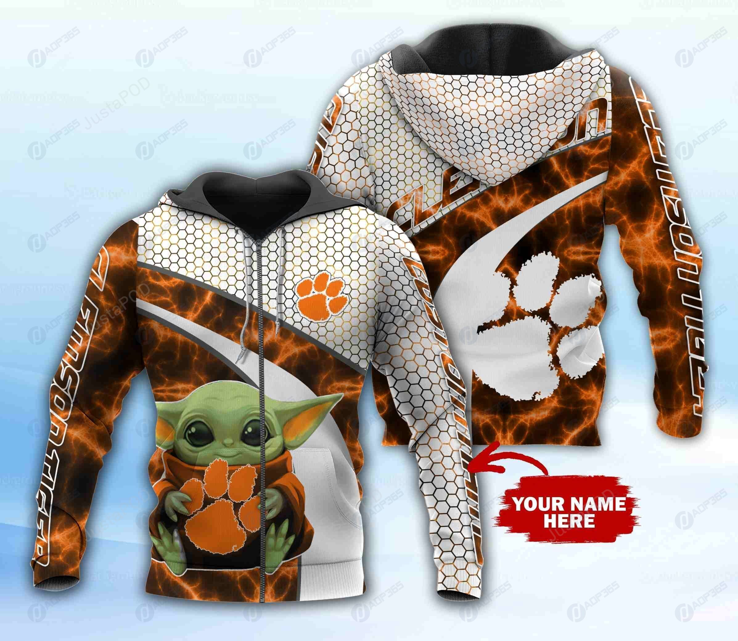 Personalized Clemson Tigers 3D Hoodie Custom Name 3D All Over Printed Hoodie - ad1aae67a5e0 Personalized Clemson Tigers 3D Hoodie Custom Name 3D All Over Printed Hoodie - ad1aae67a5e0