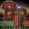 Personalized Cleveland Browns Nfl Wings Skull Baseball Jersey Shirt