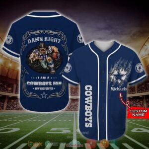 Personalized Dallas Cowboys Mascot Nfl Baseball Jersey Shirt