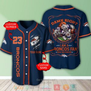 Personalized Denver Broncos Nfl Baseball Jersey Shirt