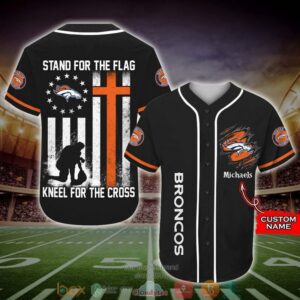 Personalized Denver Broncos Nfl Stand For The Flag Baseball Jersey Shirt