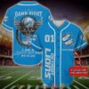 Personalized Detroit Lions Nfl Wings Skull Baseball Jersey Shirt