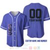 Personalized Disney Evil Villains All Over Print Lavender Purple Baseball Jersey