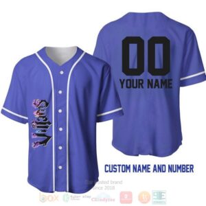Personalized Disney Evil Villains All Over Print Lavender Purple Baseball Jersey