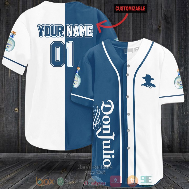 Personalized Don Julio Custom White Blue Baseball Jersey Personalized Don Julio Custom White Blue Baseball Jersey