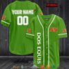 Personalized Dos Equis Green Baseball Jersey