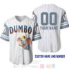 Personalized Dumbo The Flying Elephant All Over Print Pinstripe White Baseball Jersey