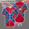 Personalized Eagle Conference Flag Rebel Custom Baseball Jersey