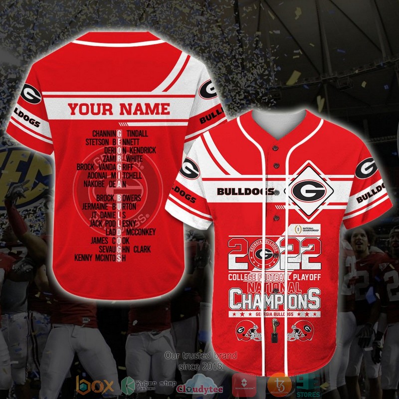 Personalized Georgia Bulldogs Ncaa1 College Football Playoff 21-22 Baseball Jersey Shirt Personalized Georgia Bulldogs Ncaa1 College Football Playoff 21-22 Baseball Jersey Shirt