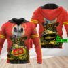 Personalized Gold Coast Suns 3D Hoodie Afl 3D Hoodie Jack Skellington Custom Name 3D All Over Printed Hoodie - 538fa3ed9237