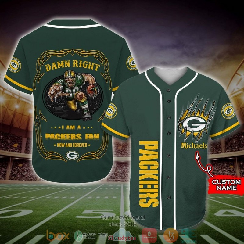 Personalized Green Bay Packers Mascot Nfl Baseball Jersey Shirt Personalized Green Bay Packers Mascot Nfl Baseball Jersey Shirt