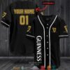 Personalized Guinness Beer Black Baseball Jersey