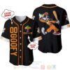 Personalized Happy Goofy Dog Disney All Over Print Black Baseball Jersey