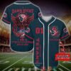 Personalized Houston Texans Nfl Wings Skull Baseball Jersey Shirt