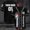 Personalized Husqvarna Chainsaws Custom Black Baseball Jersey