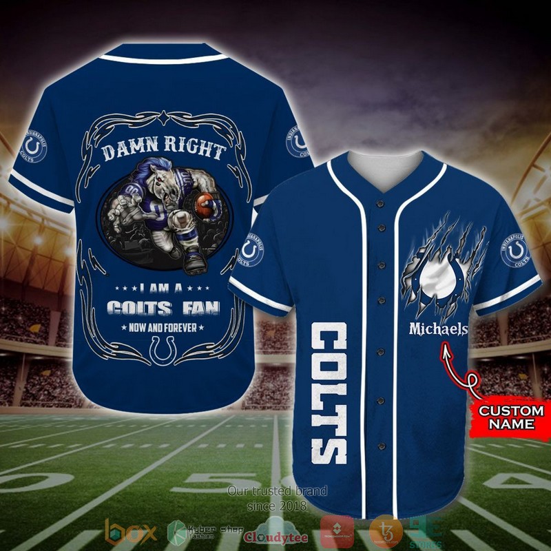 Personalized Indianapolis Colts Mascot Nfl Baseball Jersey Shirt Personalized Indianapolis Colts Mascot Nfl Baseball Jersey Shirt