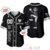 Personalized Jack Skellington Disney All Over Print Black Baseball Jersey