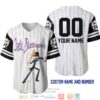 Personalized Jack Skellington White Pinstripe Baseball Jersey