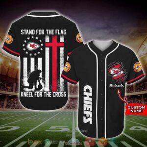 Personalized Kansas City Chiefs Nfl Stand For The Flag Baseball Jersey Shirt