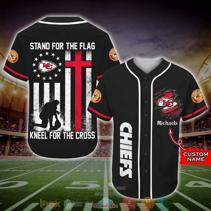 Personalized Kansas City Chiefs Nfl Stand For The Flag Baseball Jersey Shirt Personalized Kansas City Chiefs Nfl Stand For The Flag Baseball Jersey Shirt