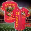 Personalized Kansas City Chiefs Nfl Wings Skull Baseball Jersey Shirt