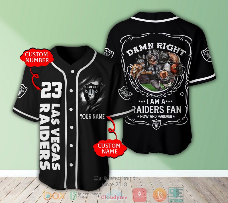 Personalized Las Vegas Raiders Nfl Damn Right Baseball Jersey Shirt Personalized Las Vegas Raiders Nfl Damn Right Baseball Jersey Shirt