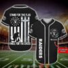 Personalized Las Vegas Raiders Nfl Kneel For The Cross Baseball Jersey Shirt